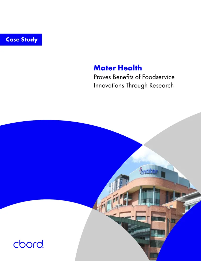 Mater Health Foodservice Innovations Case Study