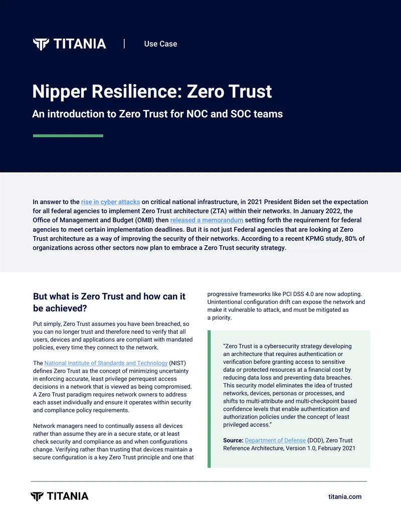 Nipper Resilience and Zero Trust Security Strategy