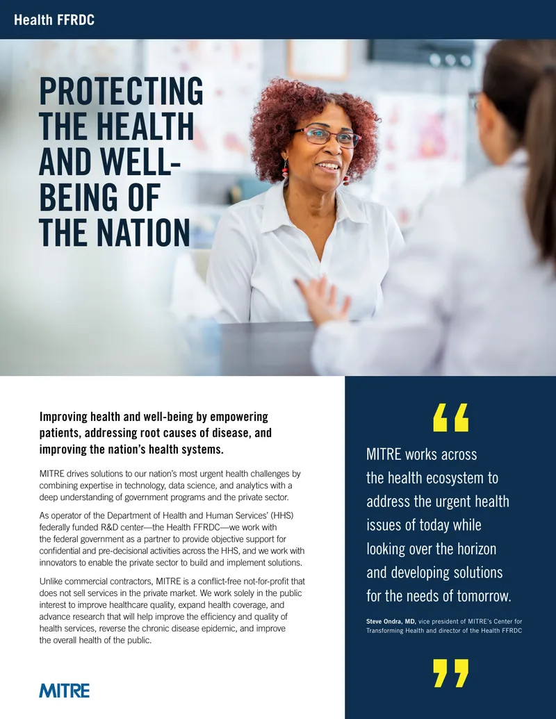 MITRE Health FFRDC Overview and Objectives