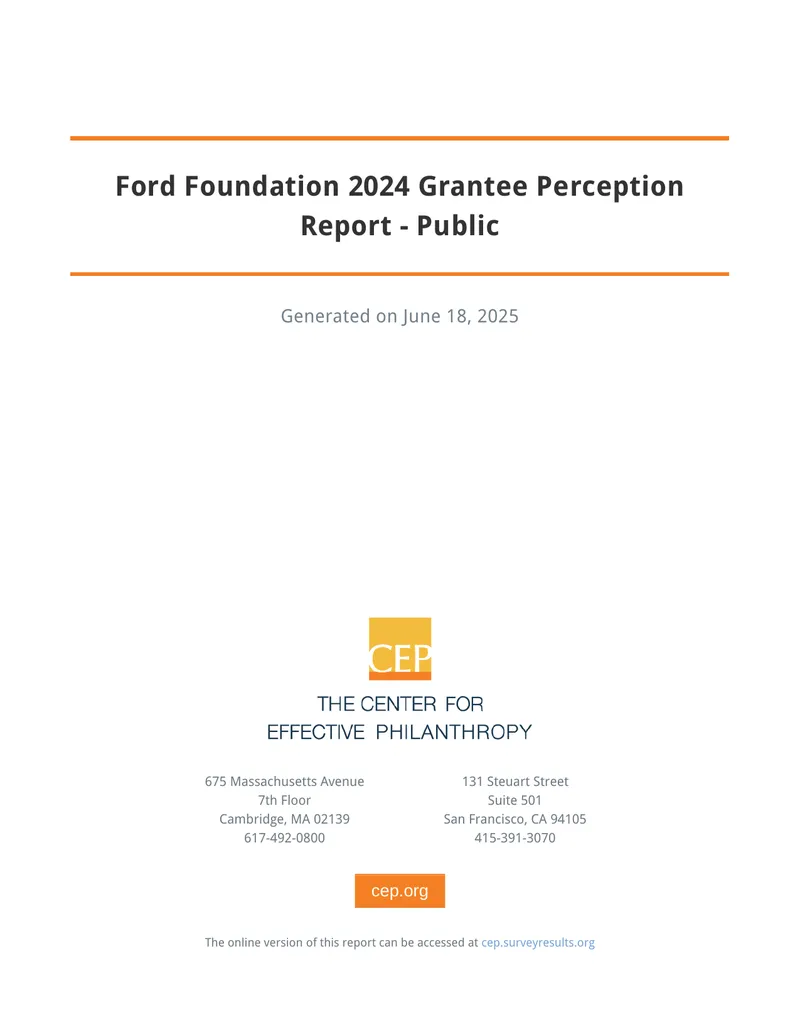 Ford Foundation 2024 Grantee Perception Report