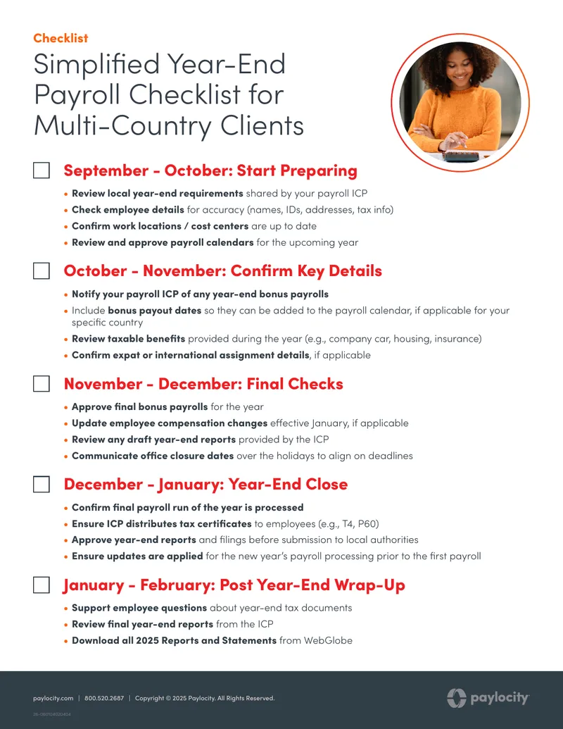 Simplified Year-End Payroll Checklist for Multi-Country Clients