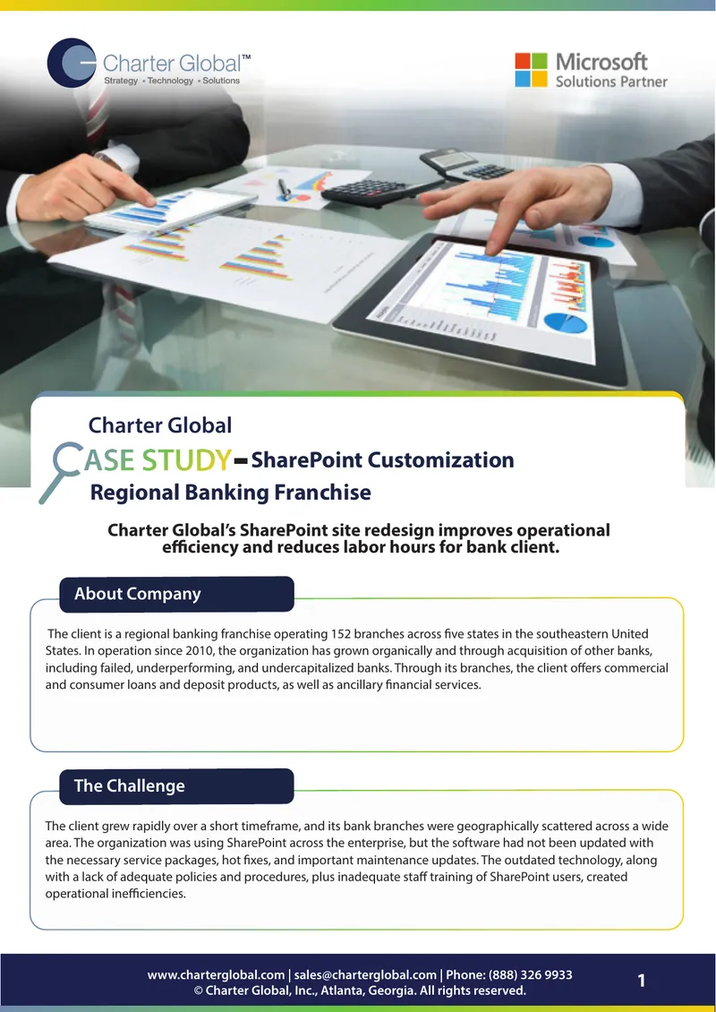 SharePoint Customization for Regional Banking Franchise