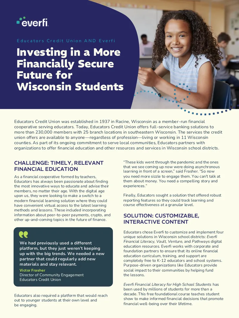 Financial Education Solutions for Wisconsin Students