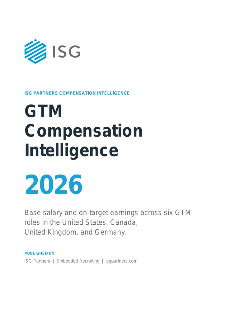 ISG Partners 2026 GTM Compensation Intelligence Report