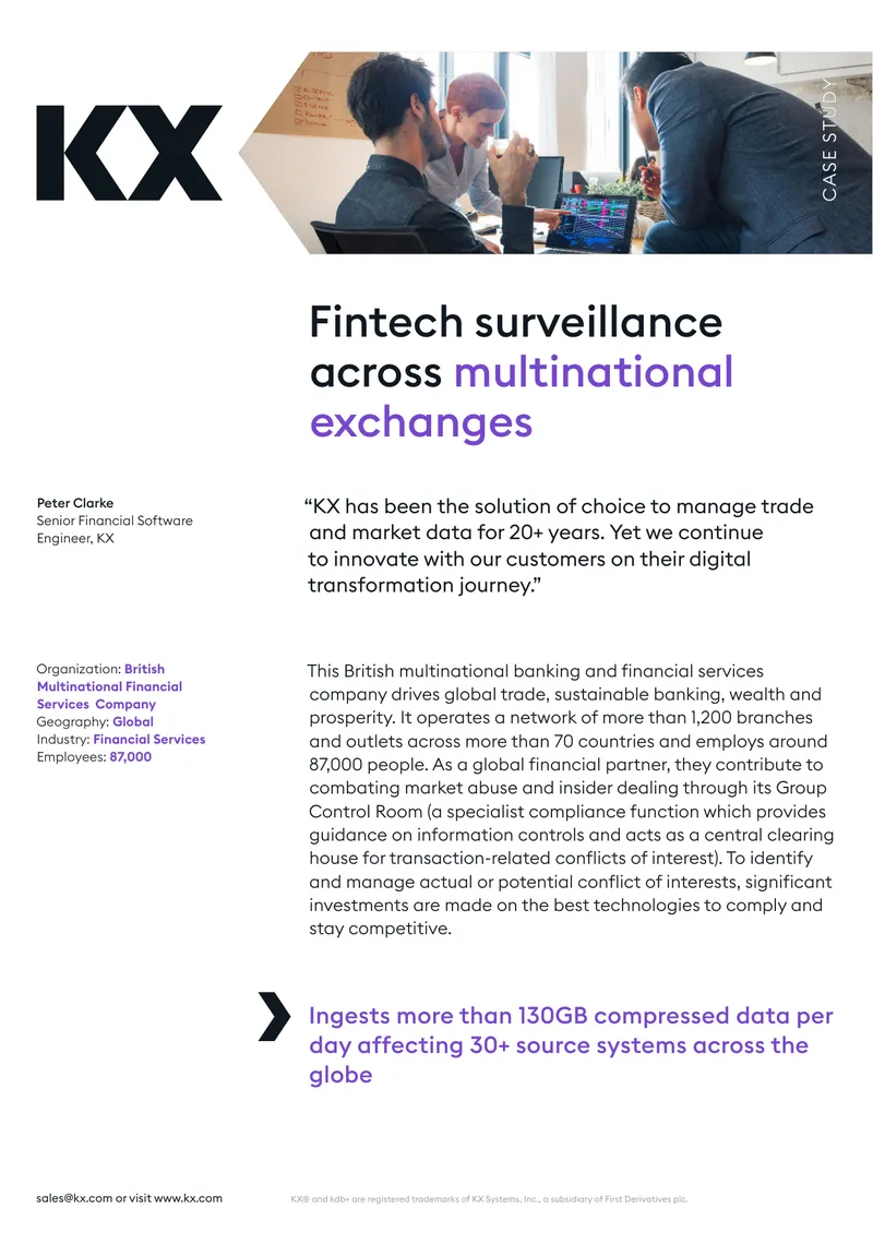 Fintech Surveillance Case Study for Multinational Financial Services