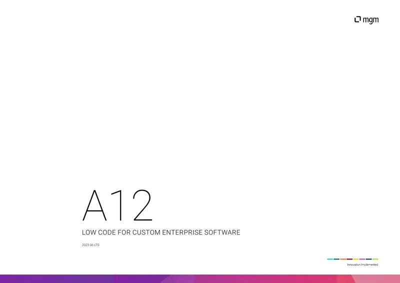 A12 Low Code Platform for Enterprise Applications