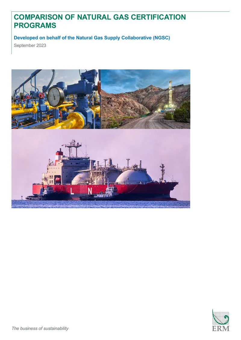 Comparison of Natural Gas Certification Programs