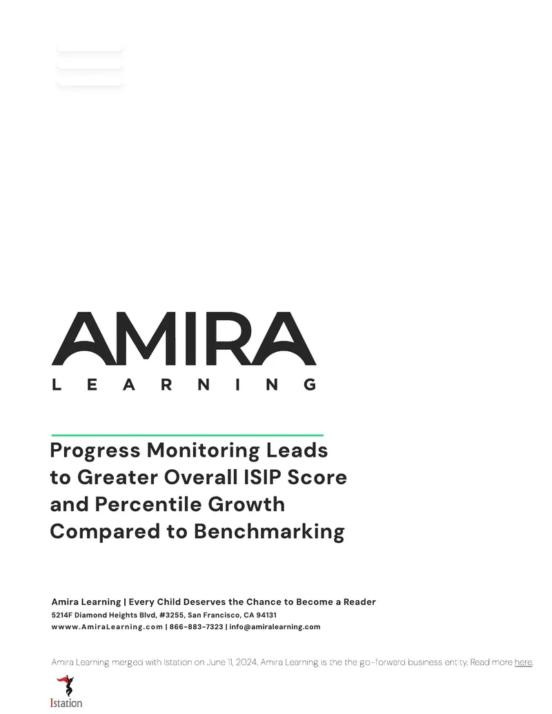Impact of Progress Monitoring on ISIP Scores