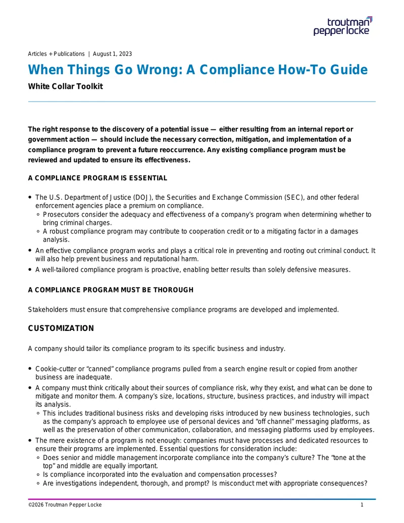 Compliance Program Development and Implementation Guide