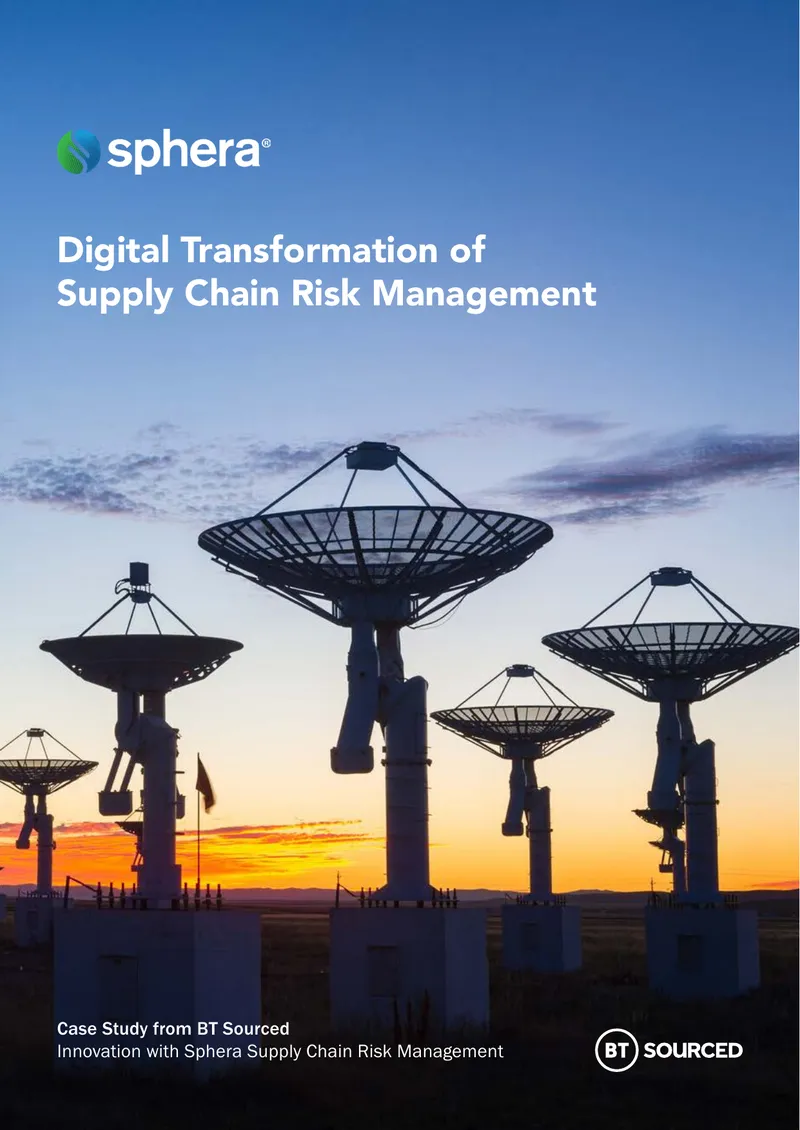 Digital Transformation of Supply Chain Risk Management Case Study