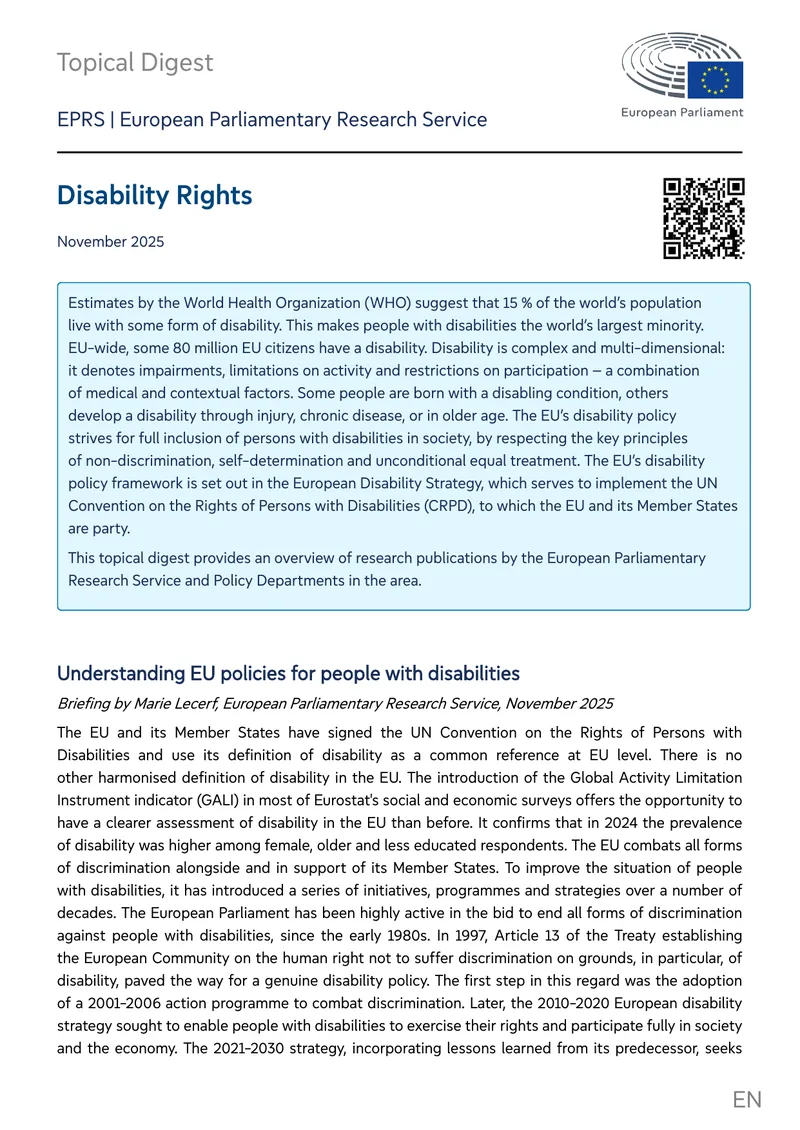 Disability Rights and EU Policy Framework