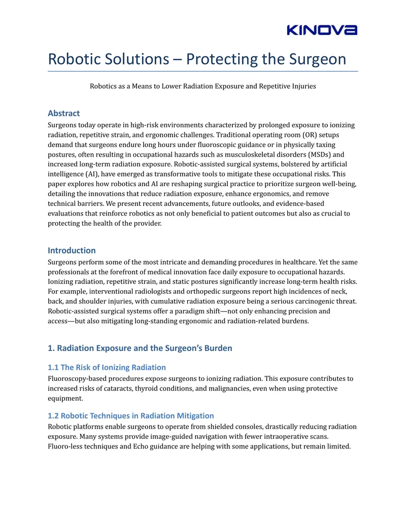 Robotic Solutions for Surgeon Protection