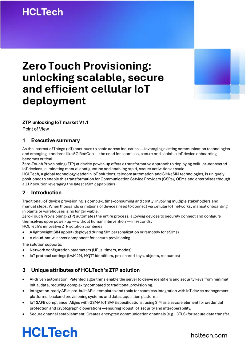 Zero-Touch Provisioning for Cellular IoT Deployment