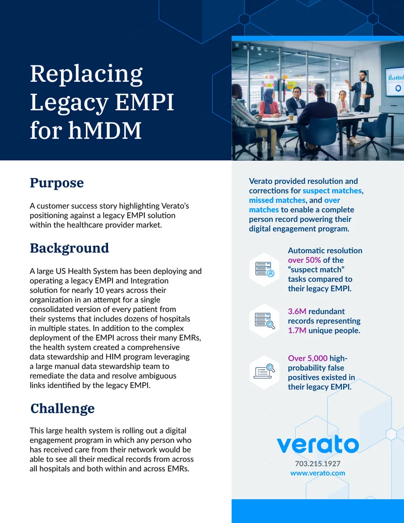 Replacing Legacy EMPI for hMDM Implementation Case Study