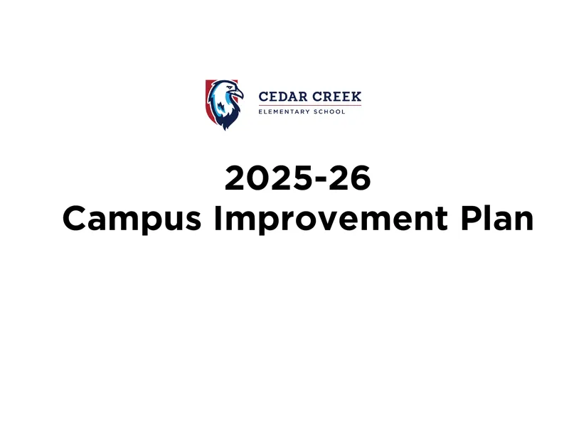 Cedar Creek Elementary School Campus Improvement Plan