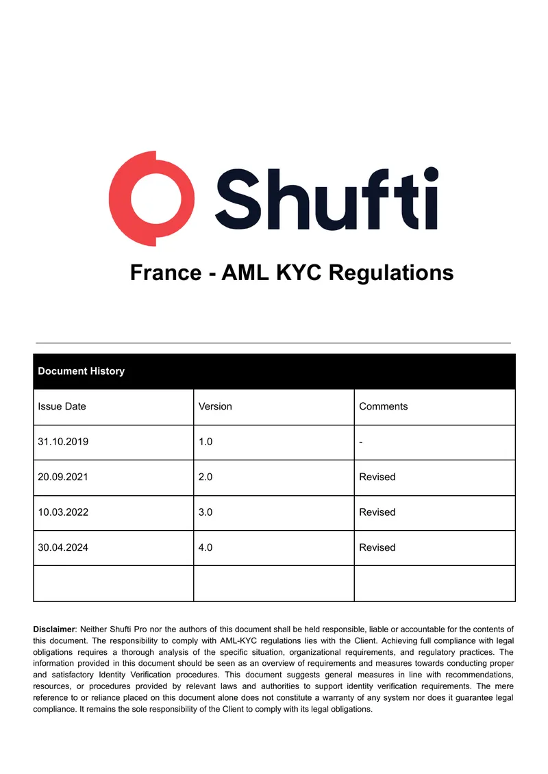 France AML KYC Regulations Overview