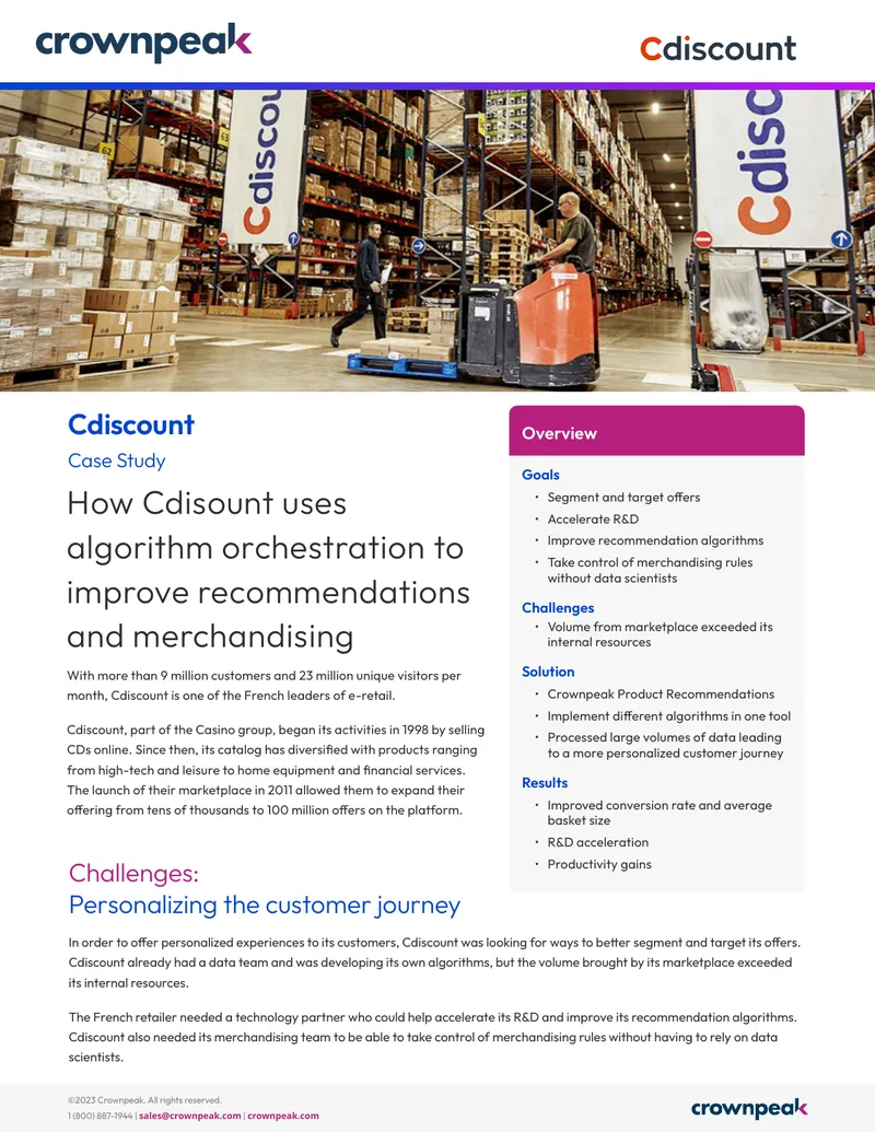 Cdiscount Algorithm Orchestration Case Study