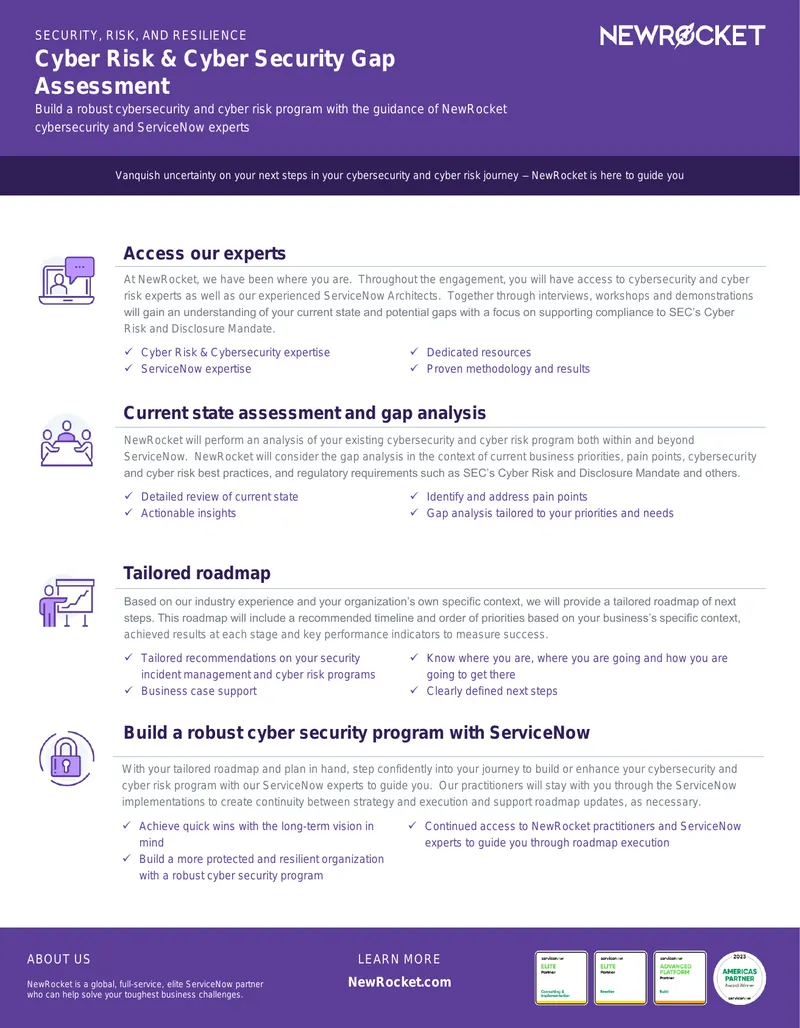 Cyber Risk and Cyber Security Gap Assessment Guide