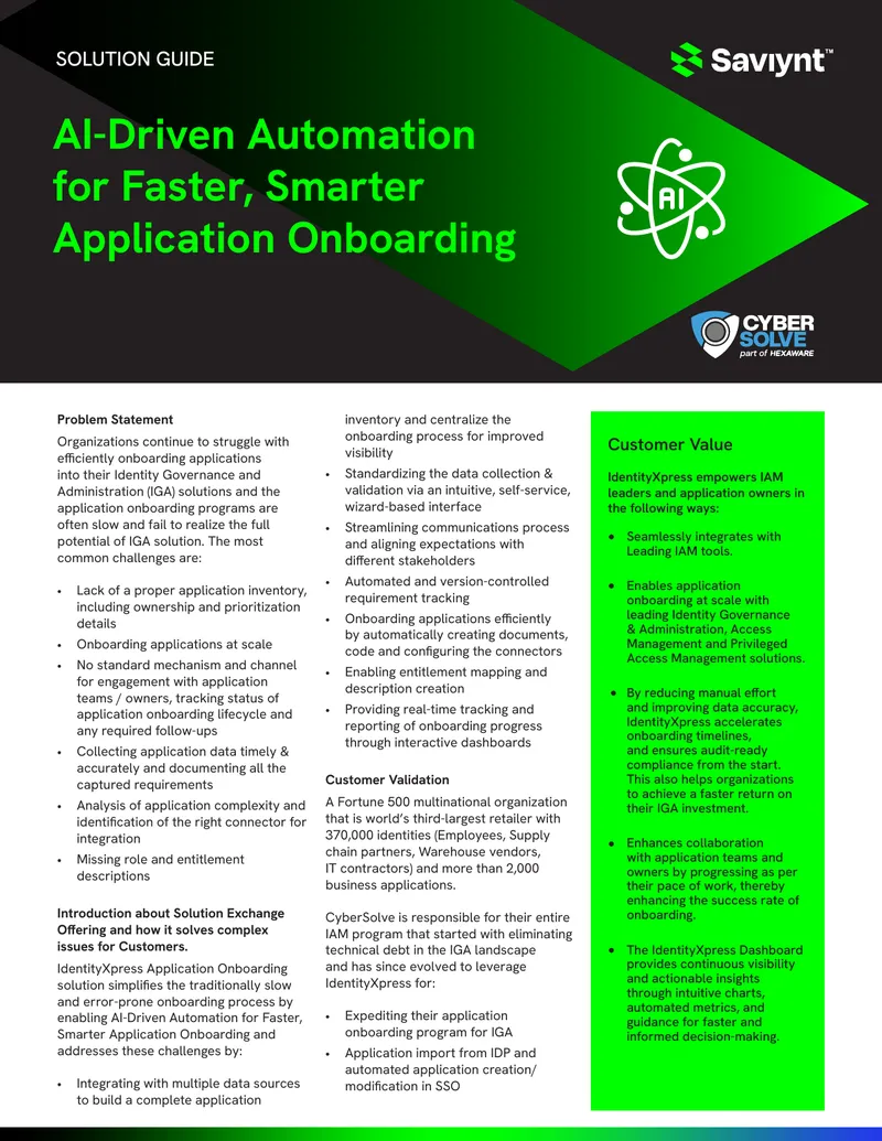 AI-Driven Application Onboarding Solution Guide