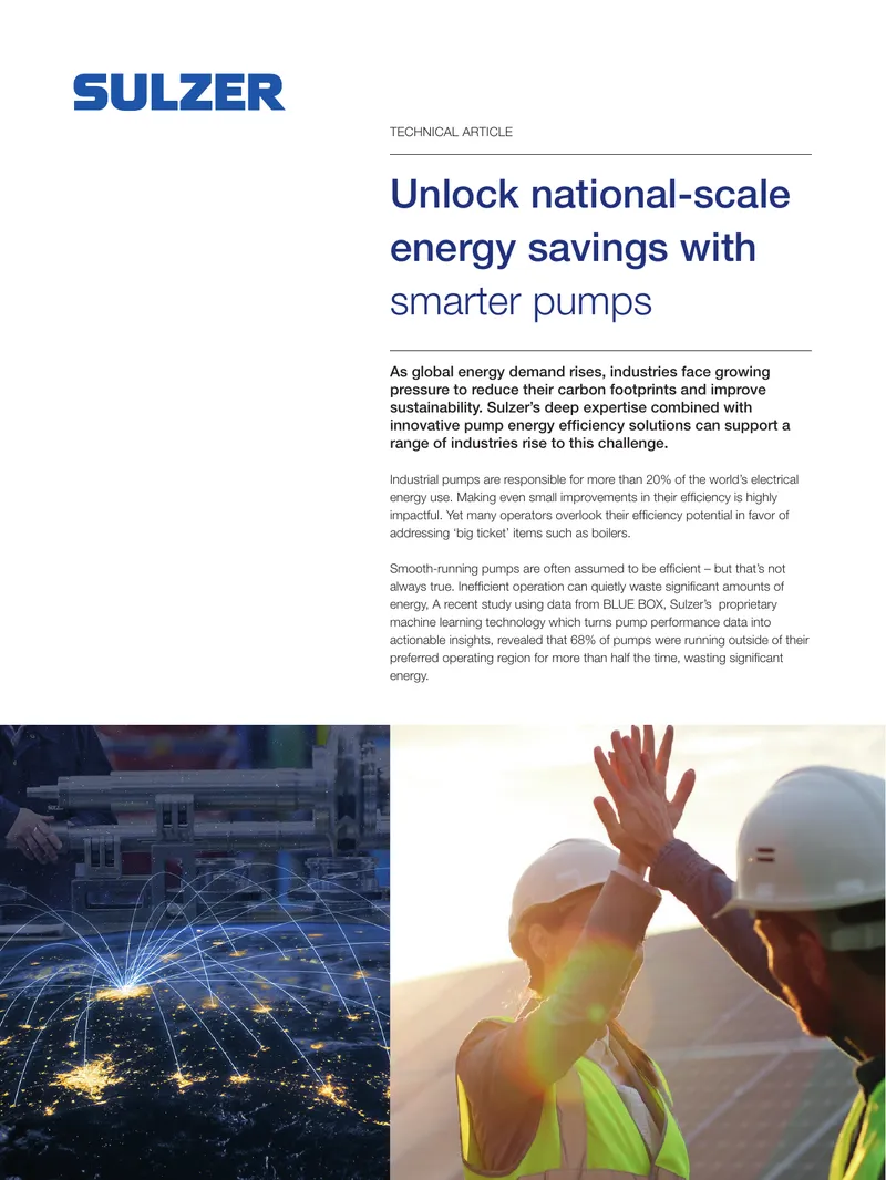 Energy Optimization Strategies for Industrial Pumps