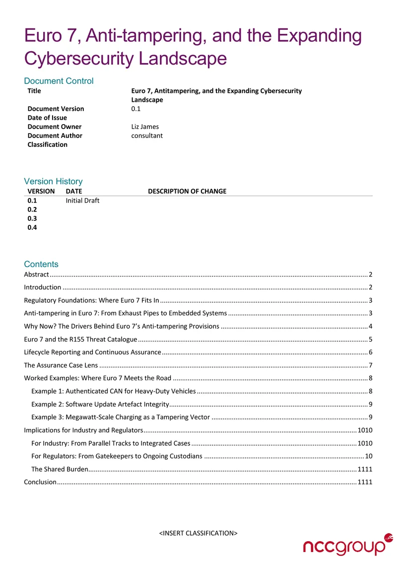Euro 7 Anti-tampering and Cybersecurity Framework