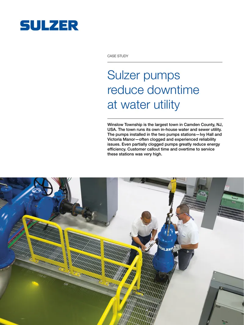Sulzer Pumps Case Study for Winslow Township