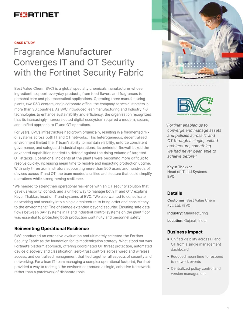 Convergence of IT and OT Security in Manufacturing