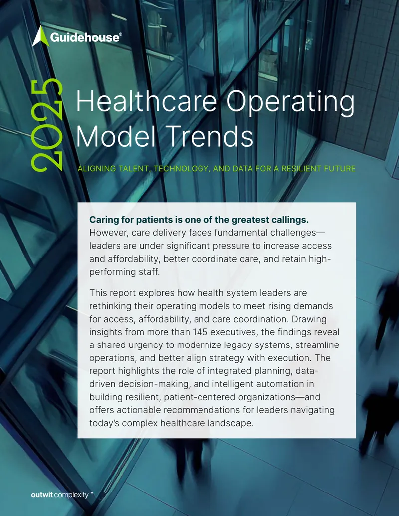 2025 Healthcare Operating Model Trends Report