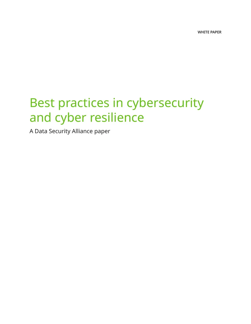 Best Practices in Cybersecurity and Cyber Resilience
