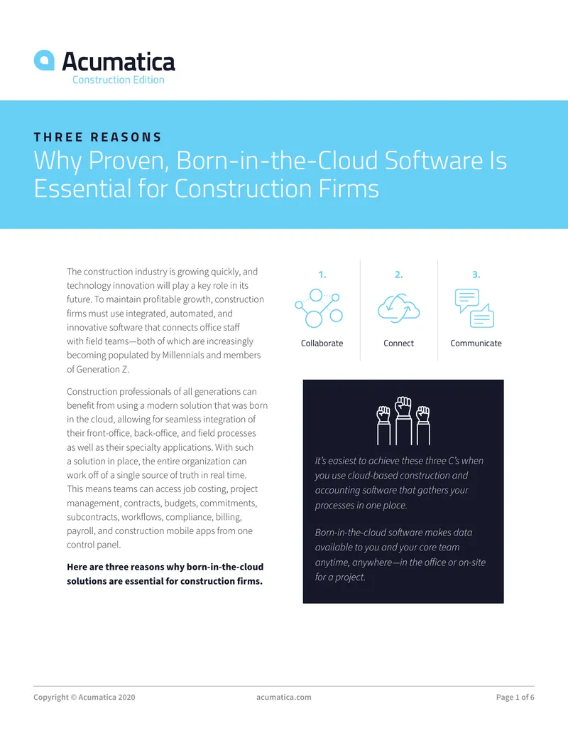 Three Reasons Why Cloud Software Is Essential for Construction Firms