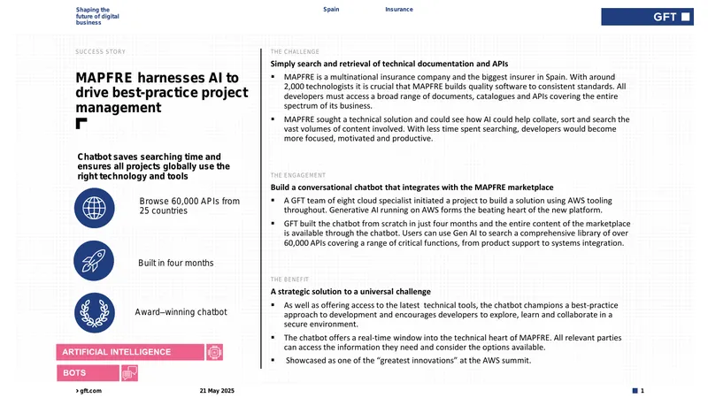 AI-Driven Chatbot for Project Management at MAPFRE