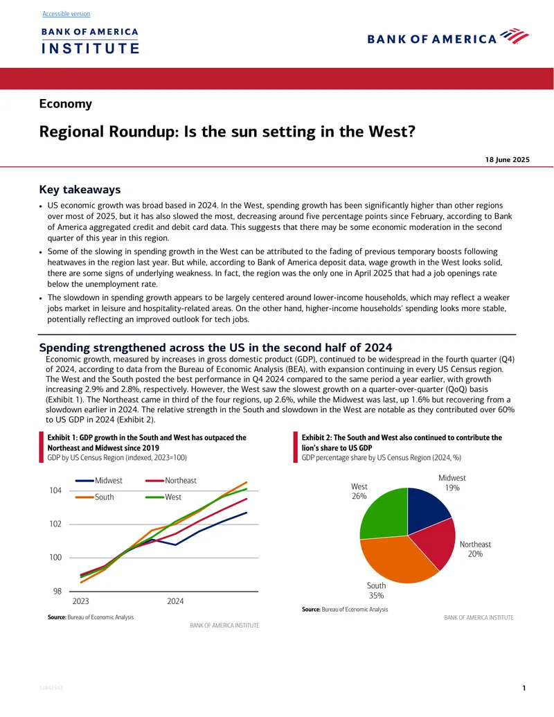 Regional Economic Trends in the West