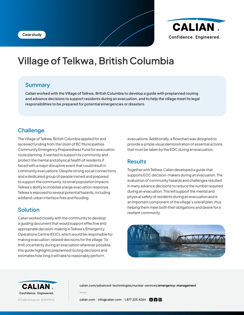 Evacuation Route Planning Guide for Telkwa
