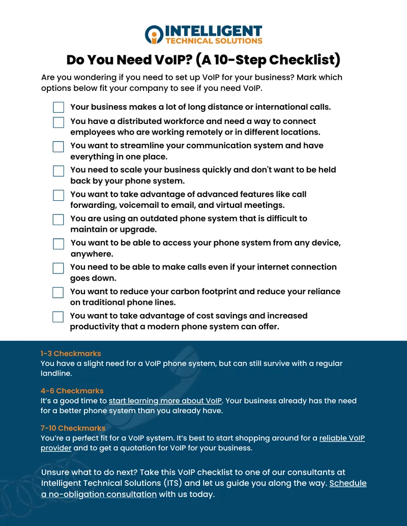 VoIP Implementation Needs Assessment Checklist