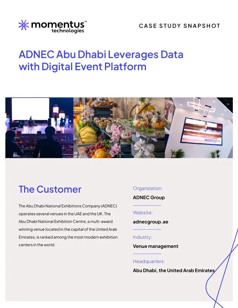 ADNEC Abu Dhabi Digital Event Platform Case Study