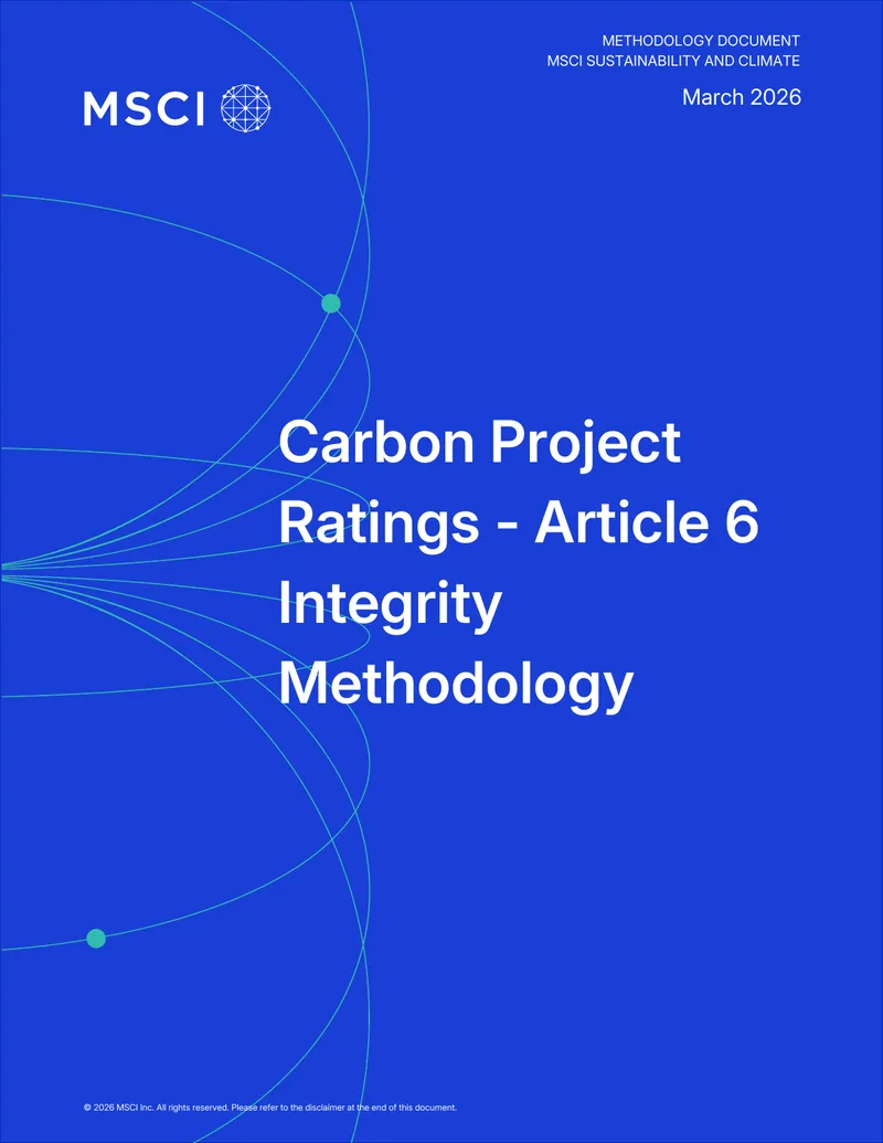 Carbon Project Ratings Article 6 Integrity Methodology