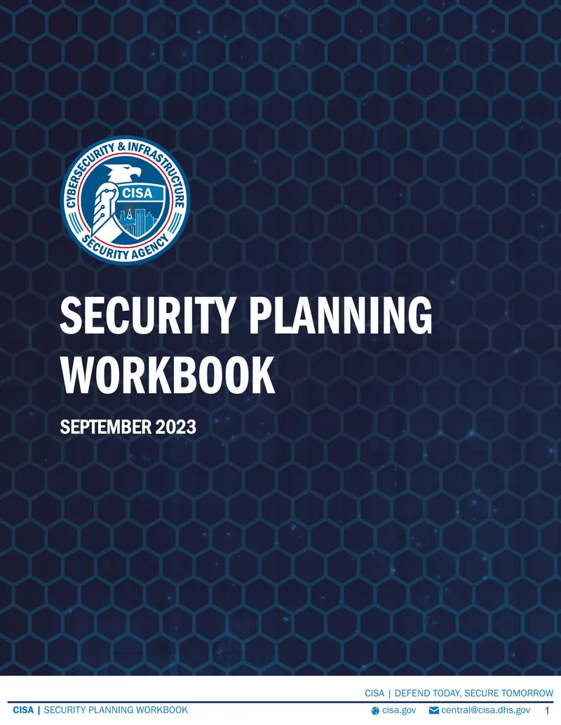 CISA Security Planning Workbook