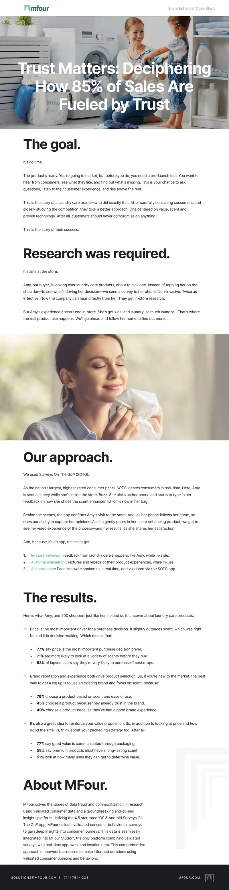 Scent Enhancer Case Study on Consumer Insights