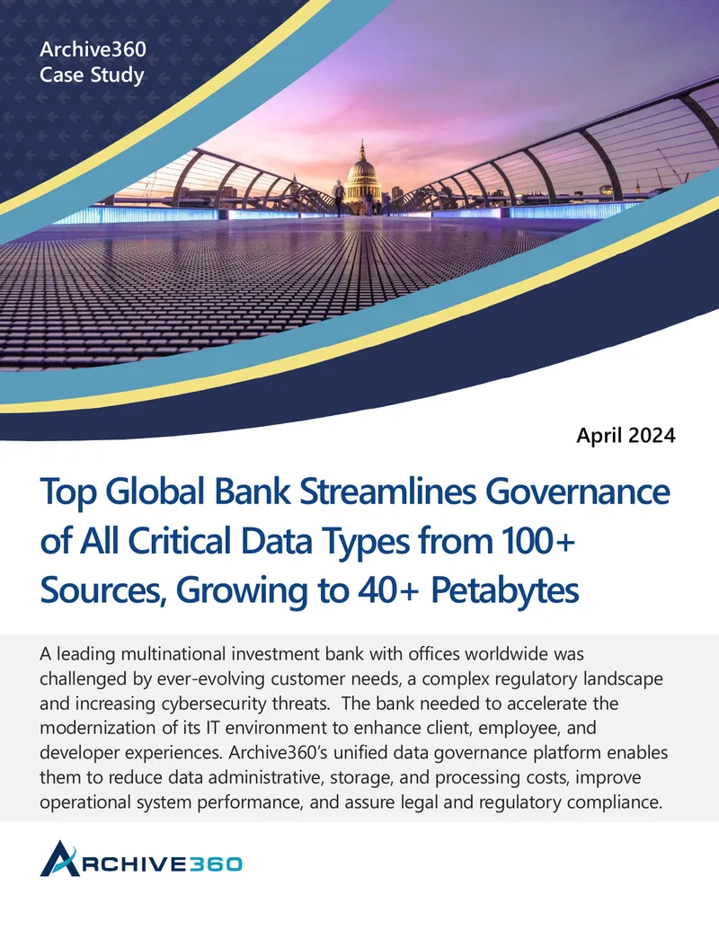 Global Investment Bank Data Governance Case Study
