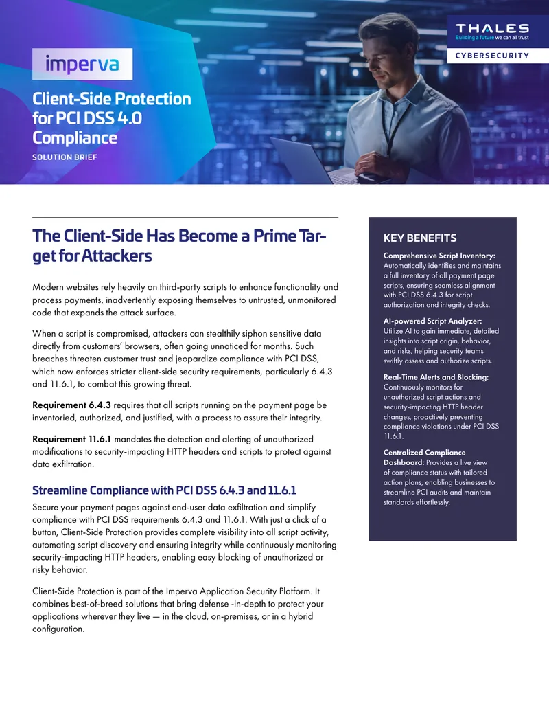 Client-Side Protection for PCI DSS 4.0 Compliance