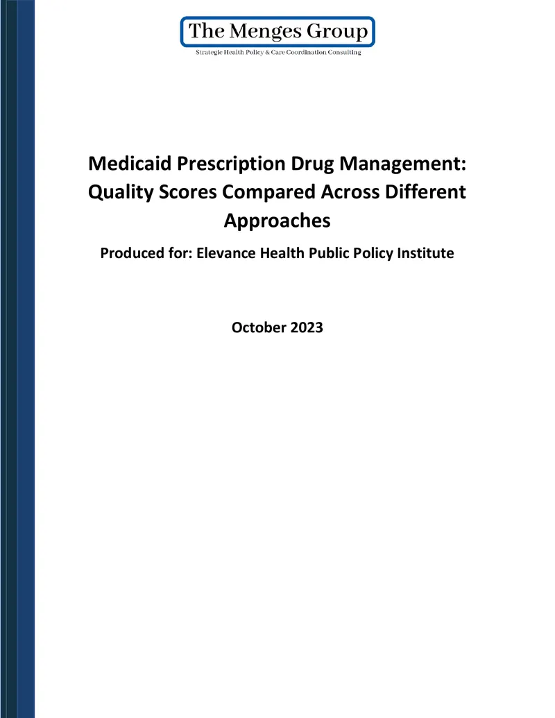 Medicaid Prescription Drug Management Quality Scores Analysis