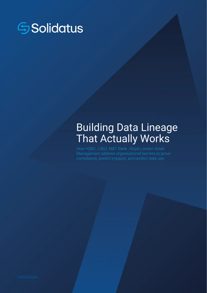 Building Data Lineage for Financial Institutions