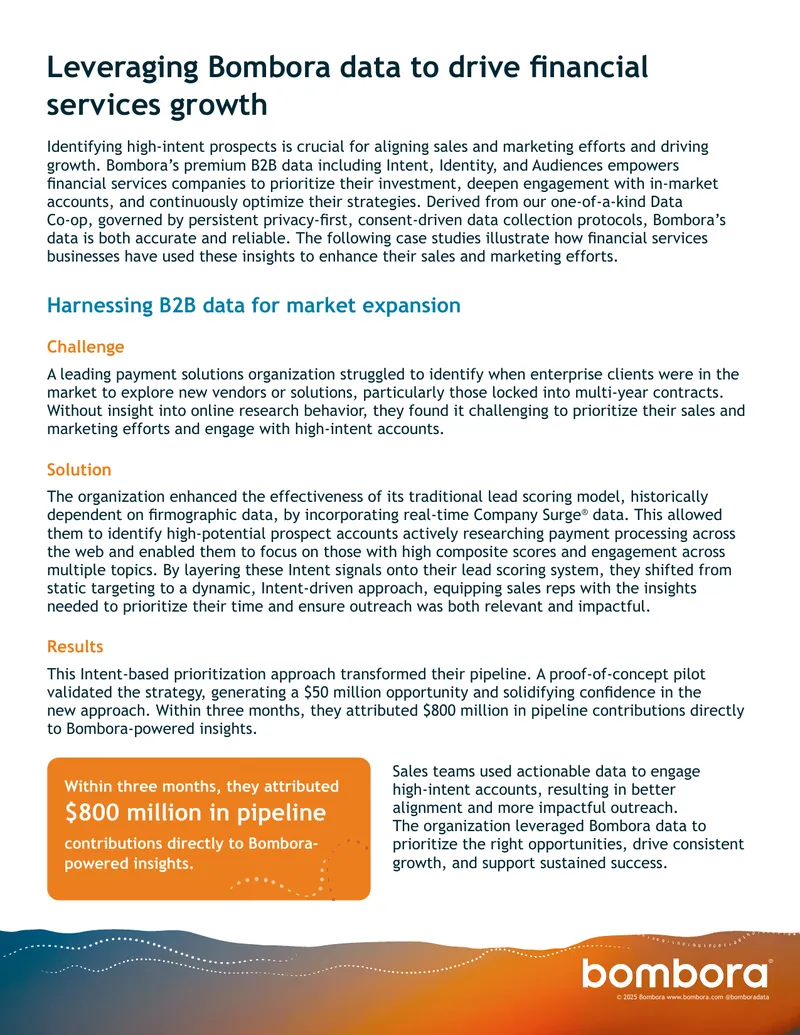 Leveraging B2B Data for Financial Services Growth