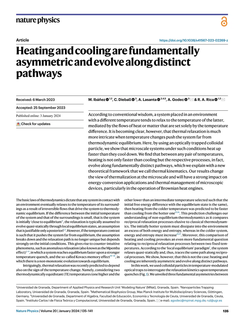 Asymmetric Heating and Cooling in Microscale Systems