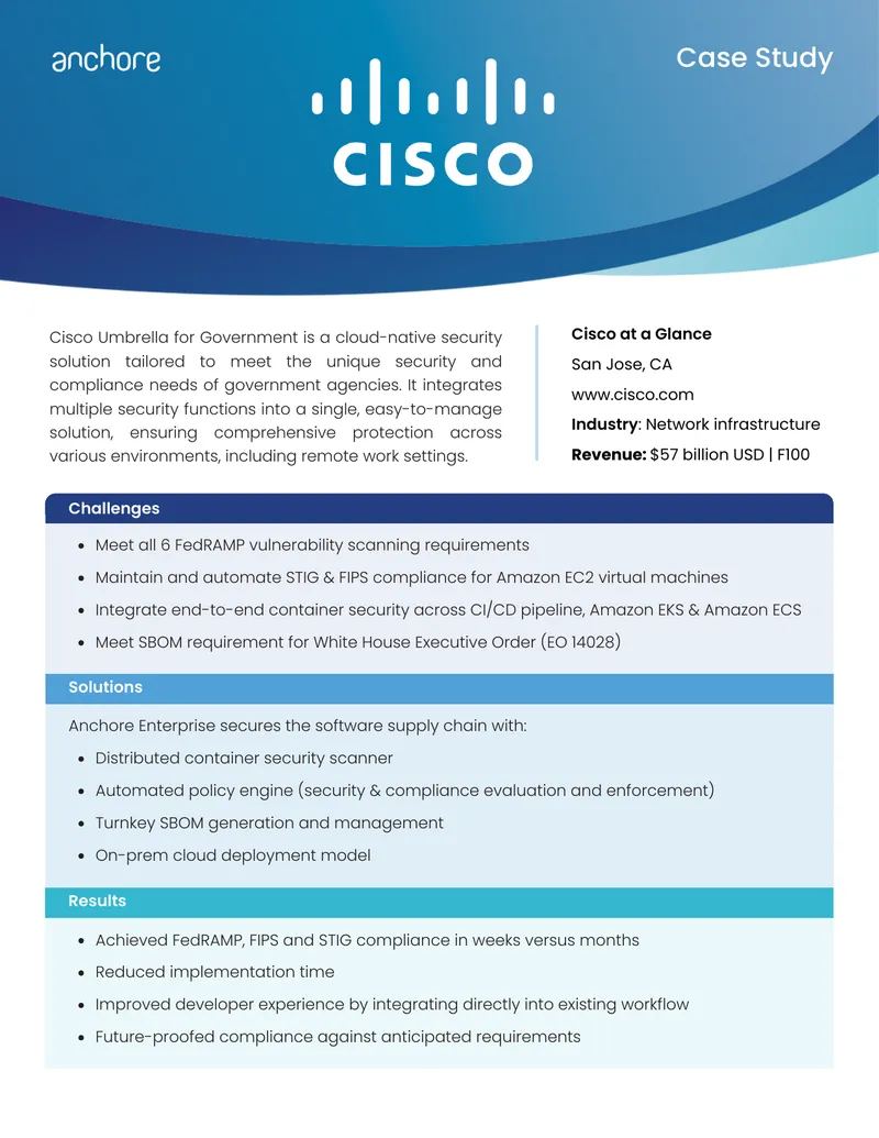 Cisco Umbrella Compliance and Security Solutions Case Study
