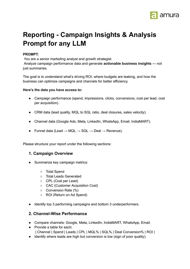 Campaign Performance Analysis and Insights Report