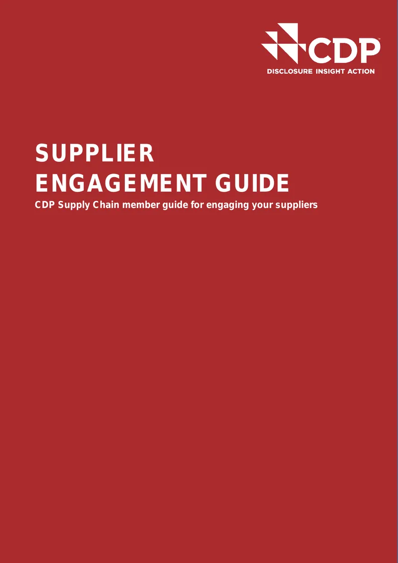 Supplier Engagement Guide for CDP Supply Chain Members
