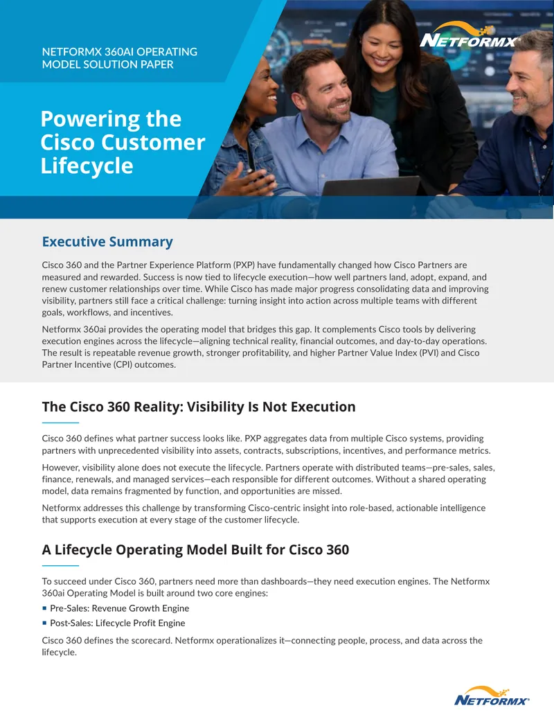 Netformx 360ai Operating Model Solution Paper