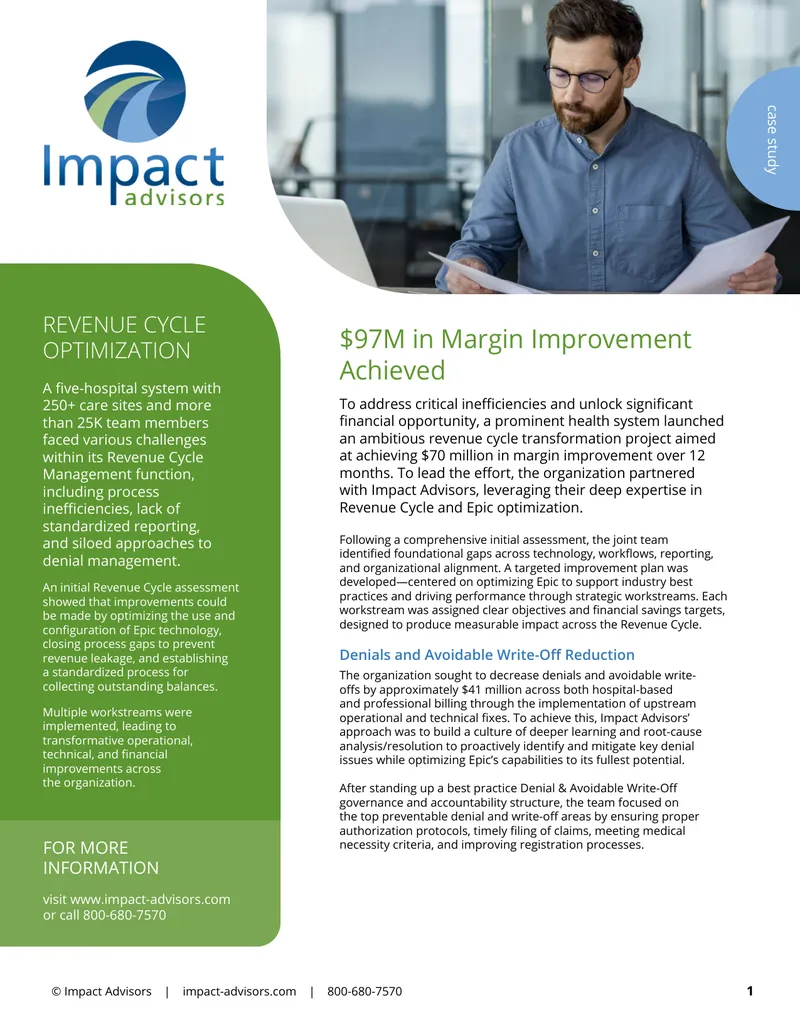 Revenue Cycle Transformation Case Study