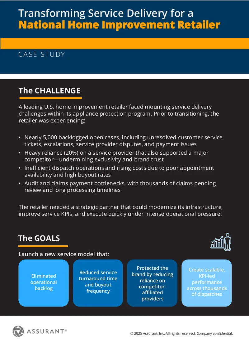 Transforming Service Delivery for a National Home Improvement Retailer